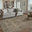 Bremerton Vintage Washable Brown Area Rug With Non-Slip Backing-849096773-854587704