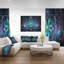 «Blue Fractal Flower», impression sur toile tendue-18271894