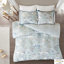 Très grand / très grand lit - Housse de couette réversible en coton à motif floral, style chic décontracté, médaillon, revers imprimé, fermeture à boutons, imprimé, deux motifs, informations sur le savoir-faire artisanal-129844867