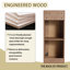 Armoire de salle de bain 12 po, portes à fermeture douce, fixation flottante en bois naturel