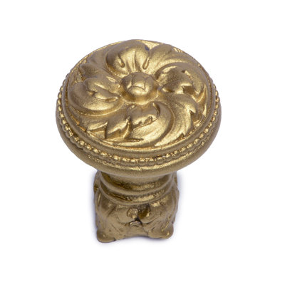 Acanthe et bouton perlé avec base de colonne de style rosette