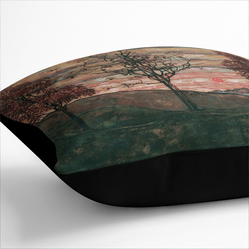 Four Trees Scatter Cushion, 55cm H x 55cm W x 20cm D, Black
