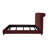 57-inch Upholstered Full Panel Bed Wine Red-965431236