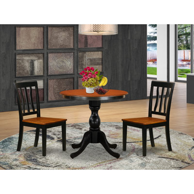 3-Piece Finish Solid Wood Top - Dining Room Set - Seats 4