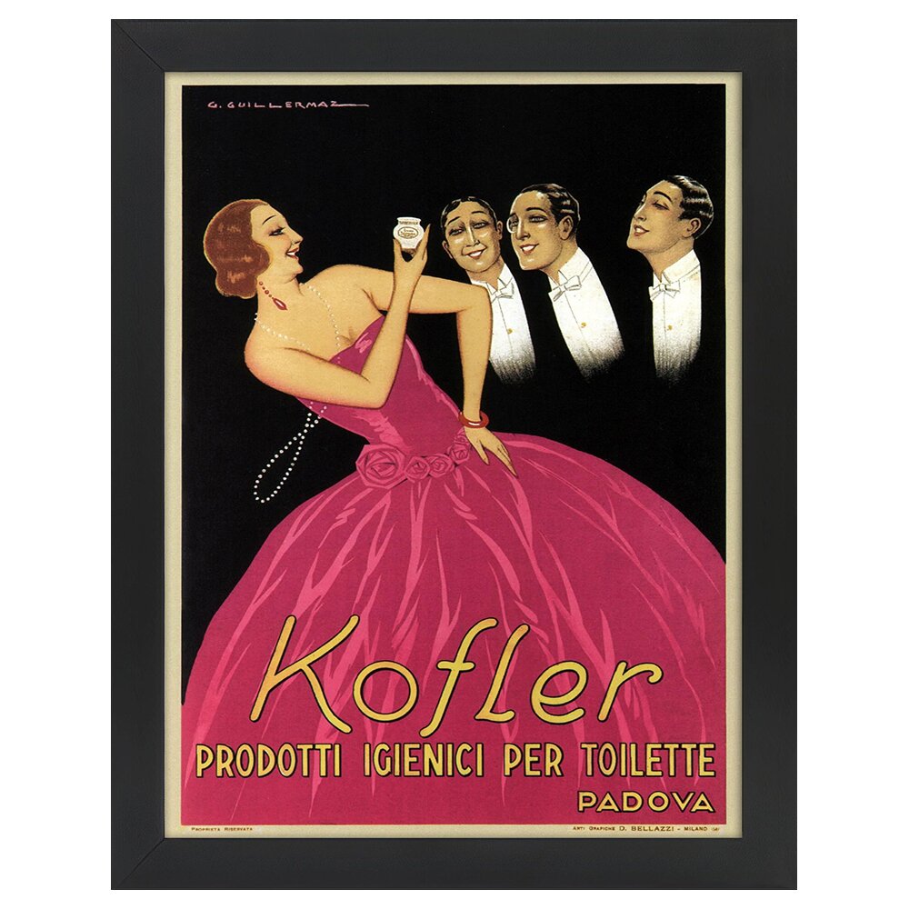 Leinwandbild Vintage Advertising Poster Kofler Beauty Products