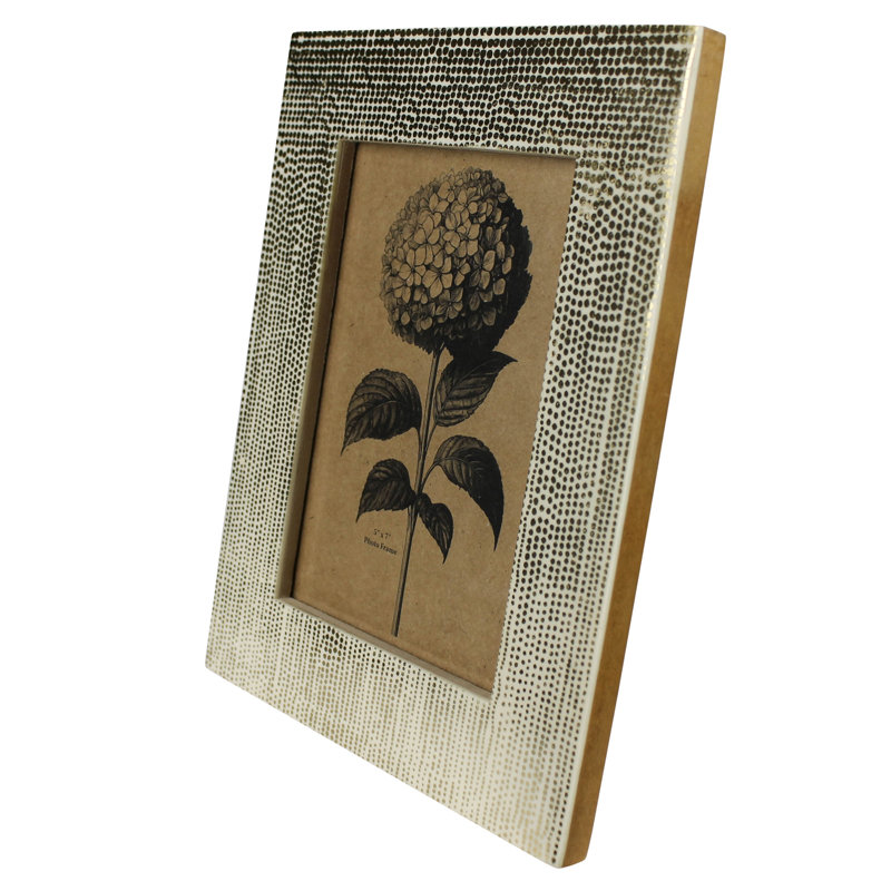 Frame, Ivory Resin And Gold Foil - 5X7