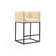 Upholstered Counter Stool with Metal Frame