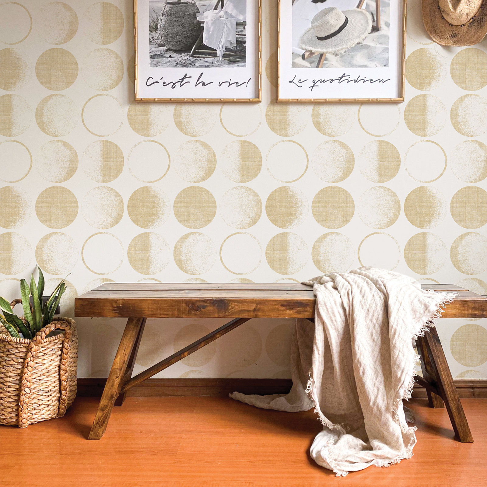 Gwendoline Self-Adhesive Wallpaper Roll, Ivory 
