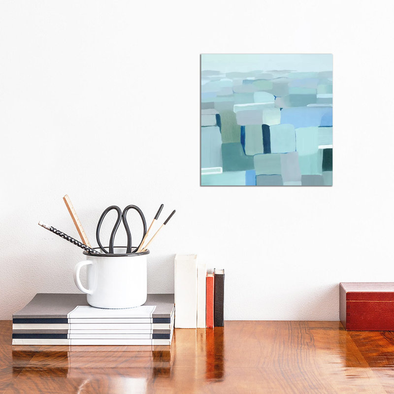 «Wave Crest Abstract I» par Grace Popp - reproduction d'art, H 12 po x l 12 po x P 0,75 po, Toile tendue, Pas de tapis