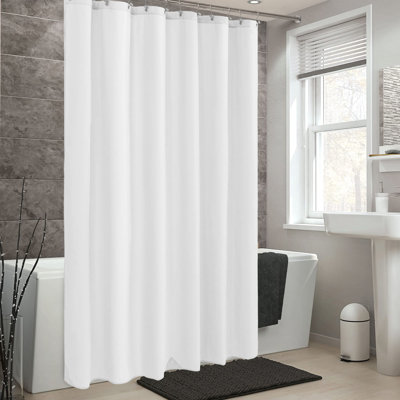 Doublure de rideau de douche imperméable en tissu avec 3 aimants