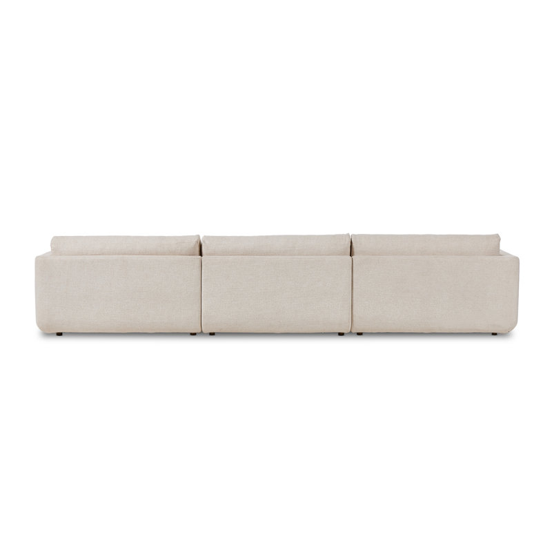 Toland Sofa, Cream Polyester Blend