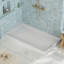 Base de douche 60 po L 60 po x l 32 po SMC gris avec seuil simple, drain à droite, antidérapant-132804360-132804355