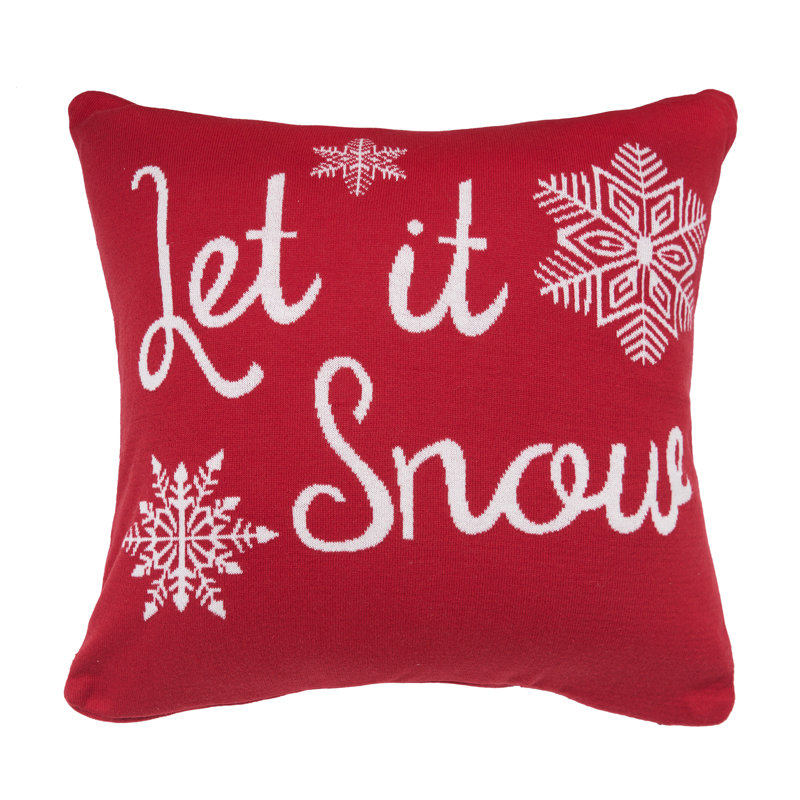 Let it Snow In Red Pillow