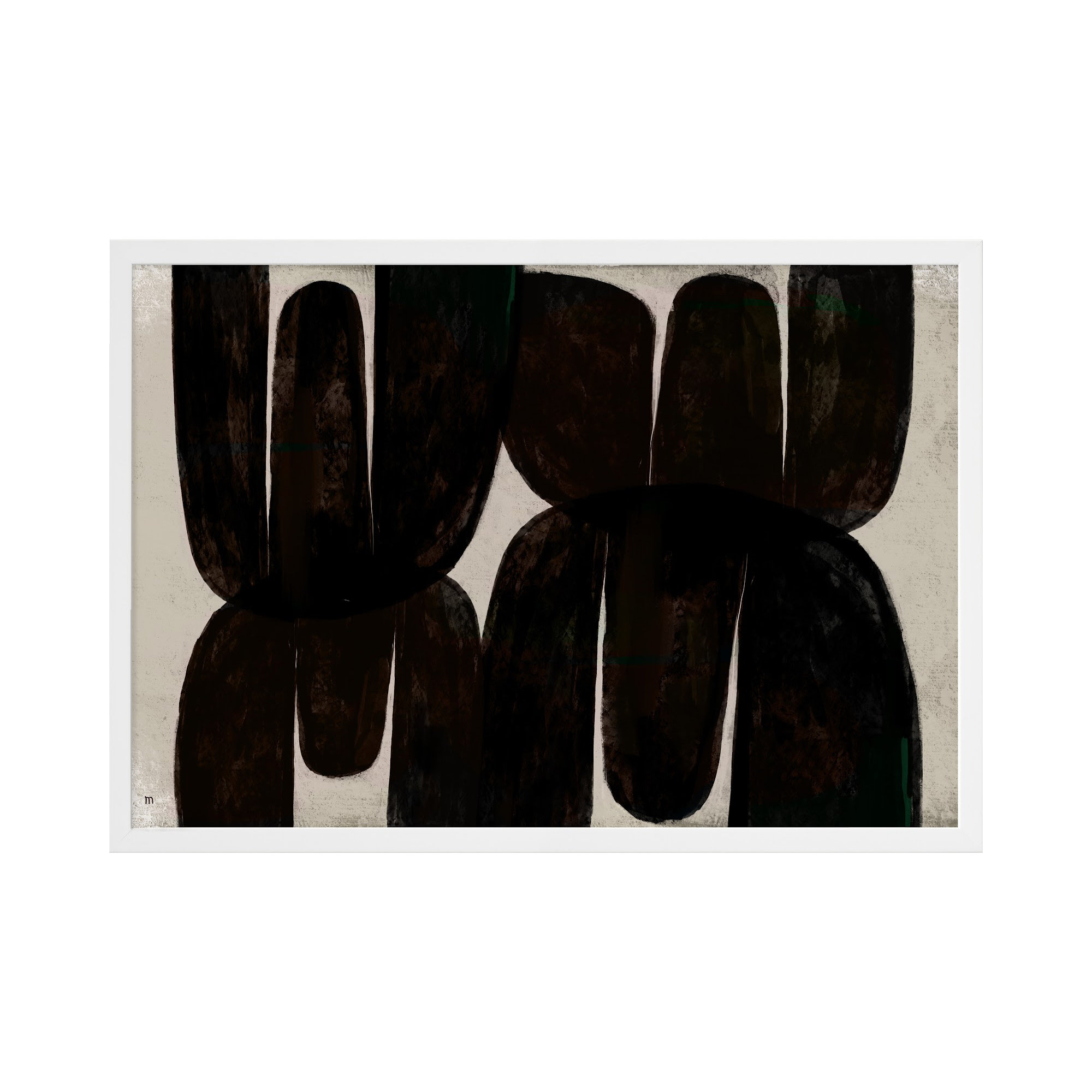 Stretched by StudioM, White, 26.5" H x 38" W x 1.25" D
