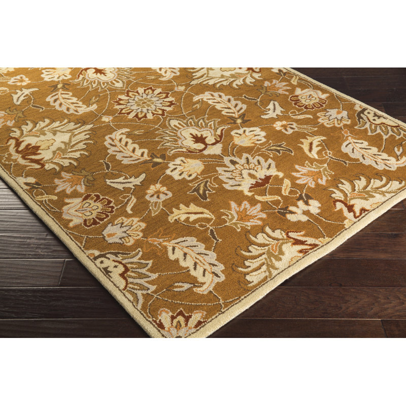 Arnedra Wool Floral Indoor Rug, Rectangle 12' x 15'