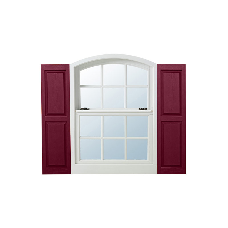 Paire de volets avec panneaux en vinyle surélevés standard, 39 po x l 12 po x P 1 po, Baie