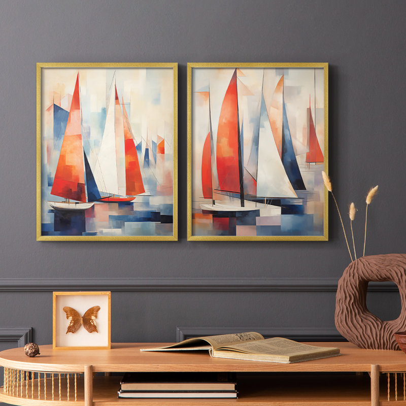 NAUTICAL Series CD XXXII - Reproduction encadrée de qualité supérieure - prête à être accrochée - aucun clou requis - aucun clou requis