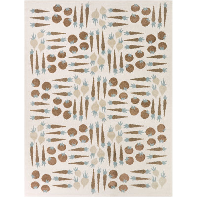 Harvest Rust Kids Veggie Area Rug