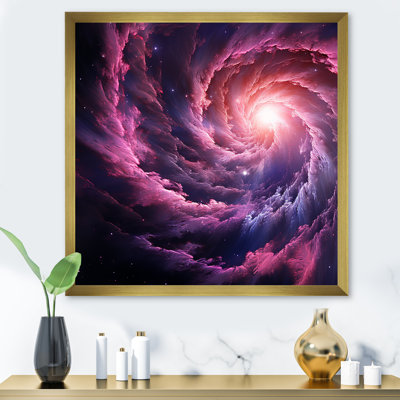 Abstract Purple Galaxy Storm II - Abstract Spirals Wall Art