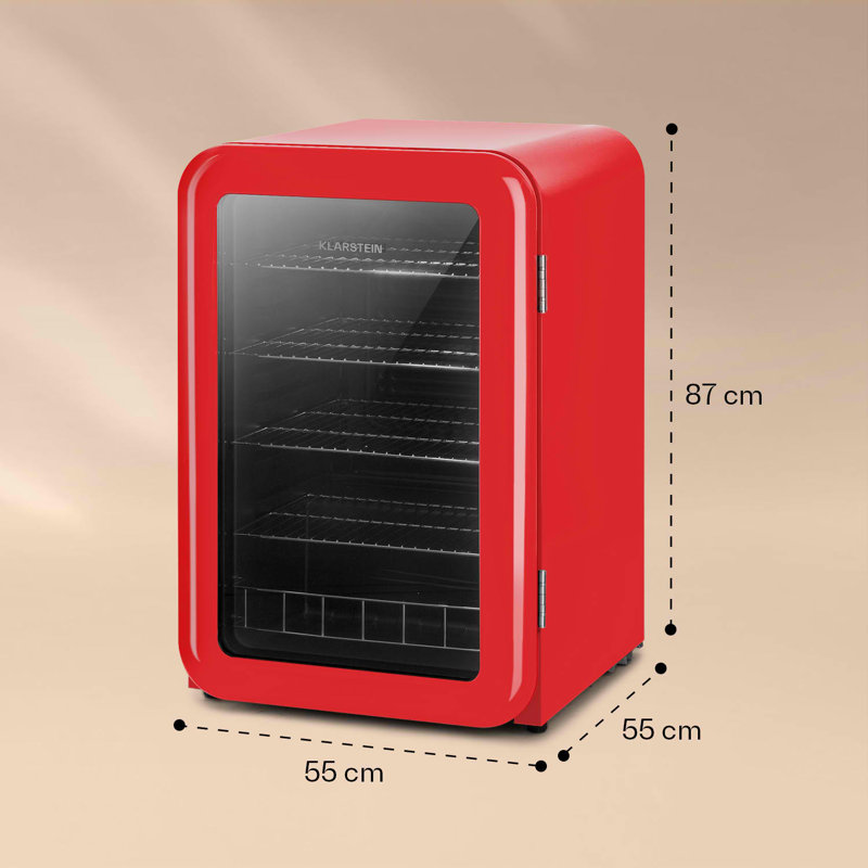 Klarstein PopLife 115m³ L Freestanding Mini Fridge, Red