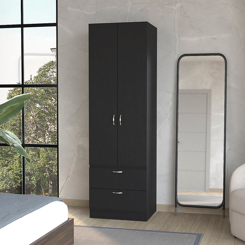 Armoire Marlton, chambre à coucher, Noir