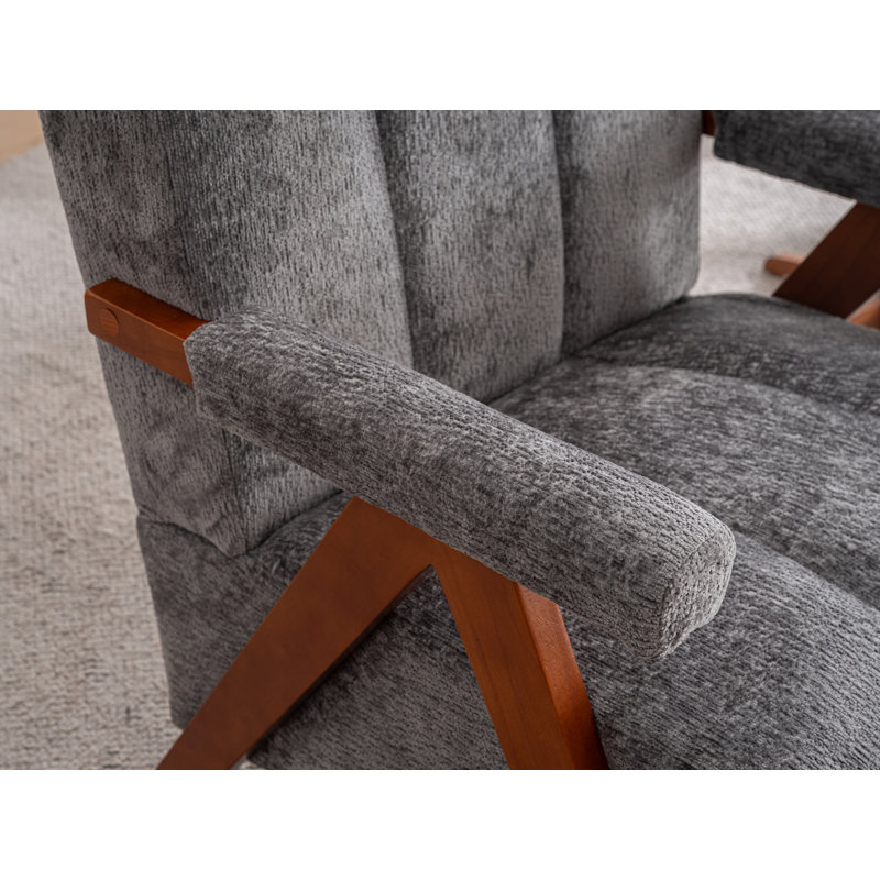 Fauteuil d'appoint Mid-Century 30 po, Gris