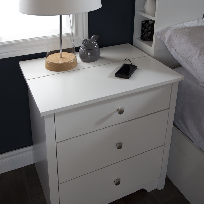 Vito 2 - Drawer Nightstand, White