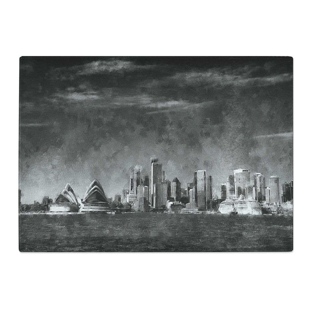 Tempered Glass Sydney Australia Skyline Chopping Board