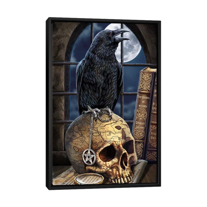 «Salem's Familiar», impression sur toile, H 26 po x l 18 po x P 1,5 po, Toile encadrée noire, Pas de tapis