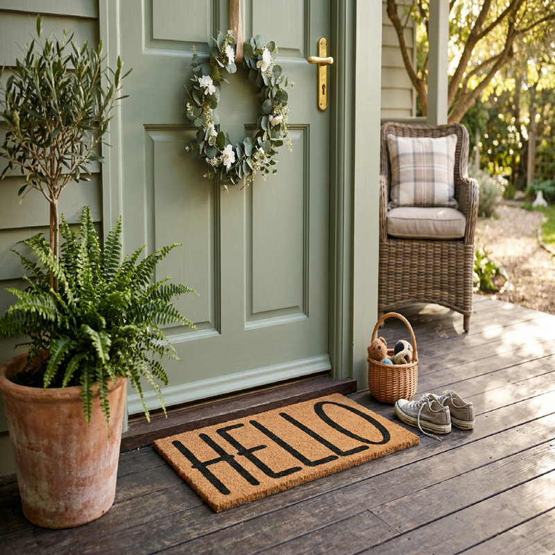 Coir Door Mat Hello