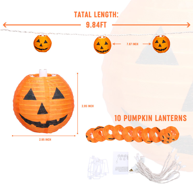 Guirlande de lanternes d'Halloween citrouille d'Halloween