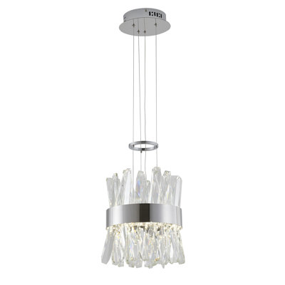 Crichlow Modern 1 Light Crystal Pendant 