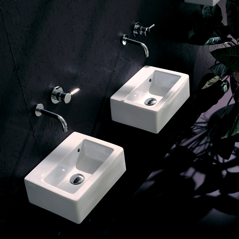 Aquababy 15.12'' L Bathroom Sink, 2 Hole - 4" Centers