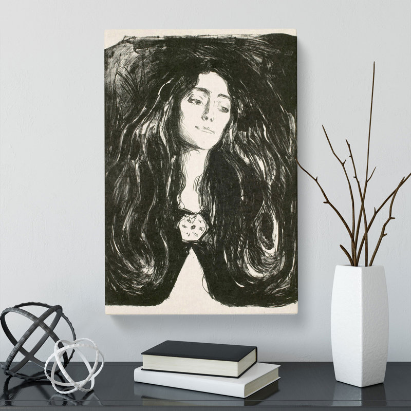 The Brooch Eva Mudocci by Edvard Munch - Wrapped Canvas Painting, 50cm H x 35cm W x 3cm D