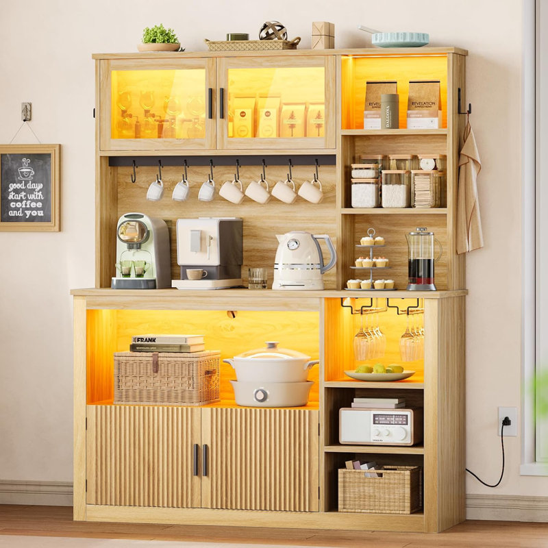 Étagère de rangement Tierone, Chêne