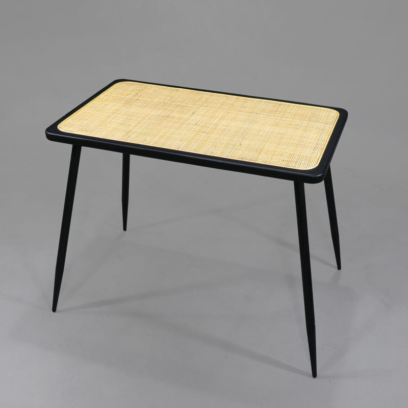 Table rectangulaire en rotin, table d'appoint en rotin, table basse, petite table basse, petite table d'appoint, table d'appoint légère, rotin Boho-Chic, pour le salon, assemblage sans outil