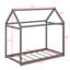 Cadre de lit bas moderne en bois massif, lit simple en forme de maison-2087727580