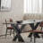 Solid wood copper art dining table-109663460-109663461