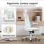 Chaise de bureau ergonomique, chaise de bureau avec appui-tête, chaise d'ordinateur à haut dossier avec accoudoirs et support lombaire réglable pour la salle d'étude de bureau à domicile