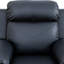 Fauteuil inclinable avec rangement pour le salon, cuir, noir