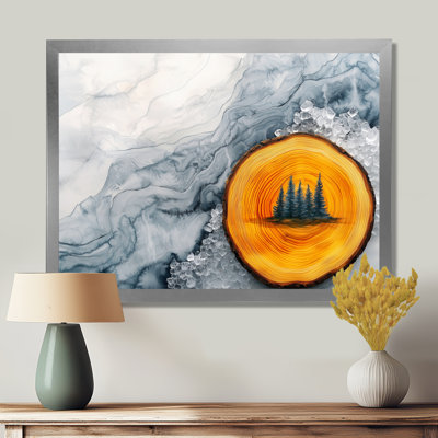 Dar Amber or du soleil rivière de cristal II - forêt, art mural
