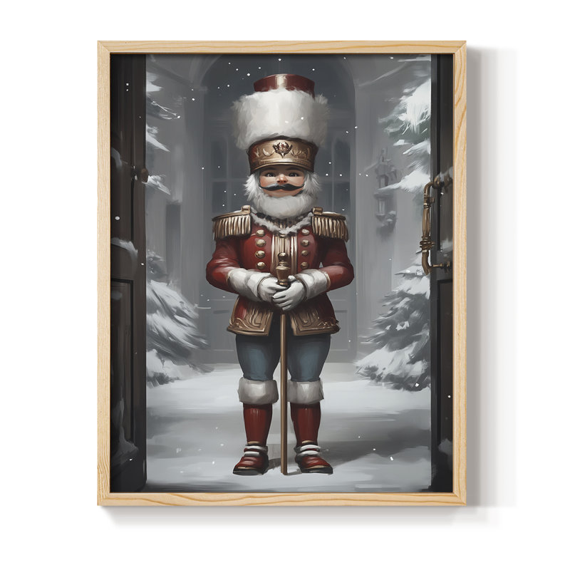 Christmas Holiday Art -Series 2-CCCXC Framed Print - Solid Wood, Natural, 30" H x 24" W