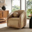 Fauteuil pivotant en cuir Vegan Jonina-2032750583