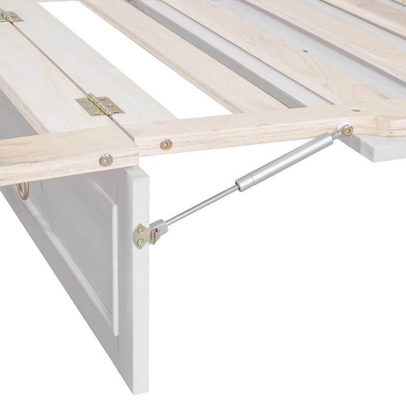 White Bed For Queen With Salient Storage An Elegant Room - Modern Accent Evident Drawers Space Transformer, Queen, White