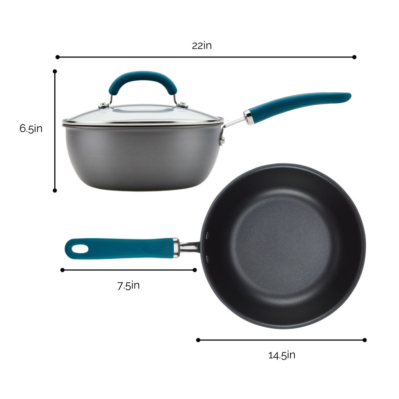 Rachael Ray Create Delicious Hard Anodized Aluminum Nonstick Everything Pan, 3-Quart