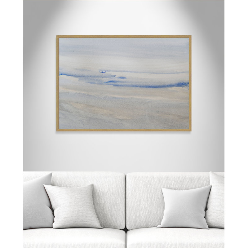 «Silent Direction Print» par S.H. Khân, Grain de bois naturel, L 41,5 po x H 29,5 po, Impression encadrée