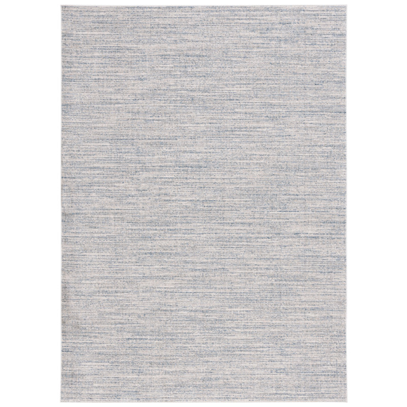 Tapis gris en coton / polyester tissé à la machine Orlandria, Rectangle 4 pi x 6 pi