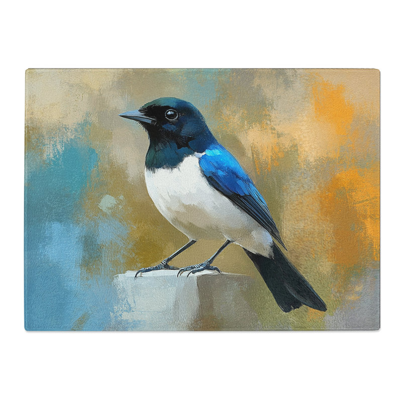Magpie Design Bird  Glass Chopping Board
