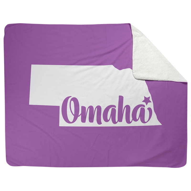 Sewn Throw Blanket, 52.5" W x 62.5" L, Violet