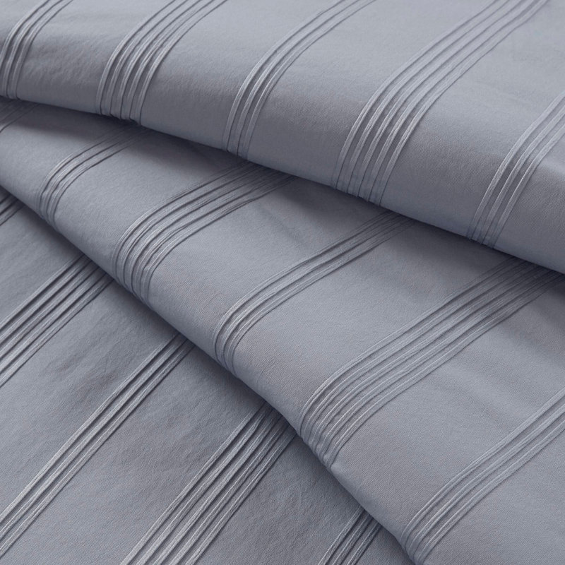 Ensemble d'édredon de style contemporain, Gris, Édredon simple + 4 pièces supplémentaires